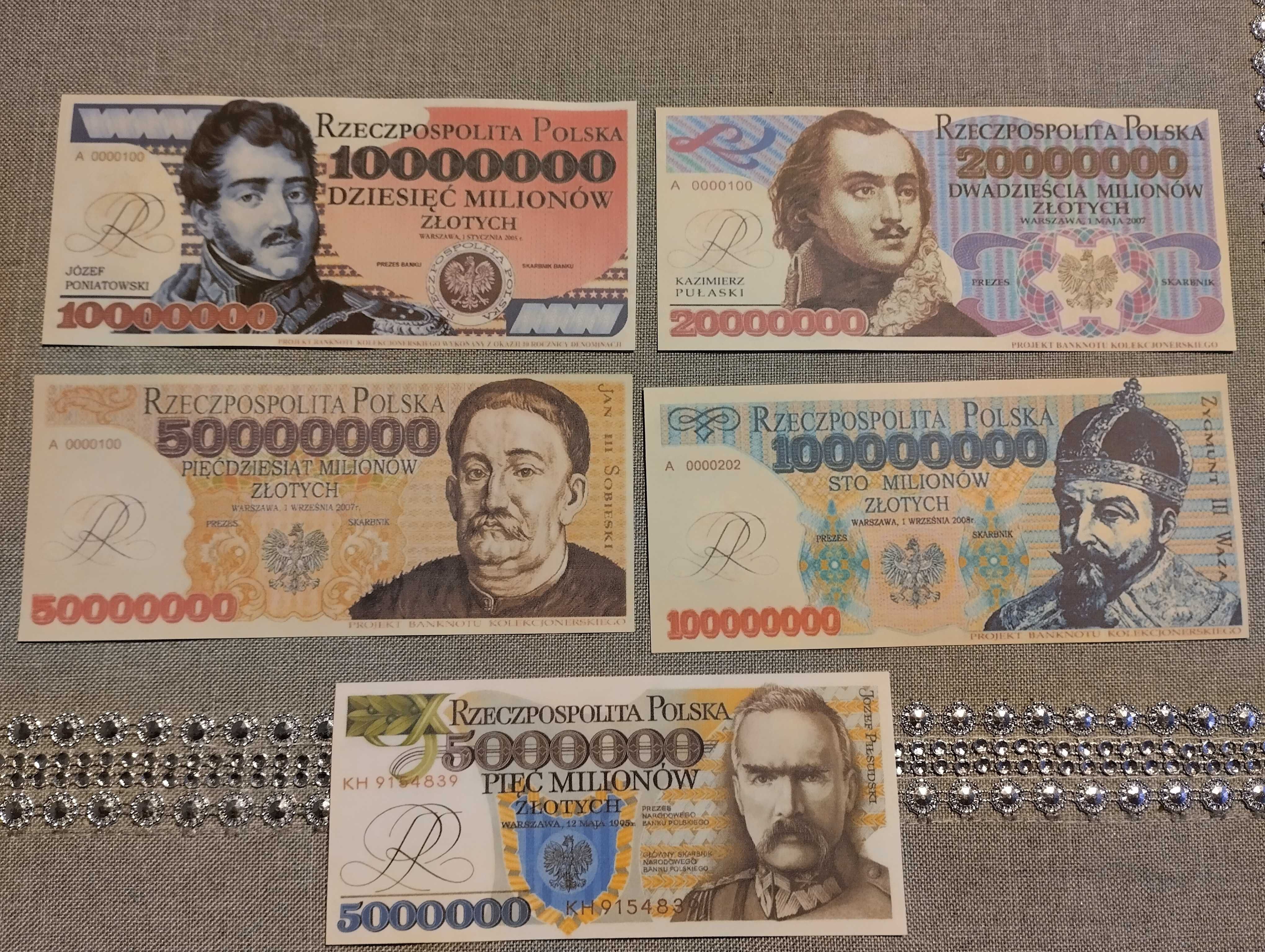 zestaw polskich banknotów 29 sztuk każdy inny