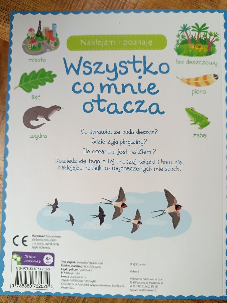 Wszystko co mnie otacza Naklejamy i poznaję Zielona Sowa