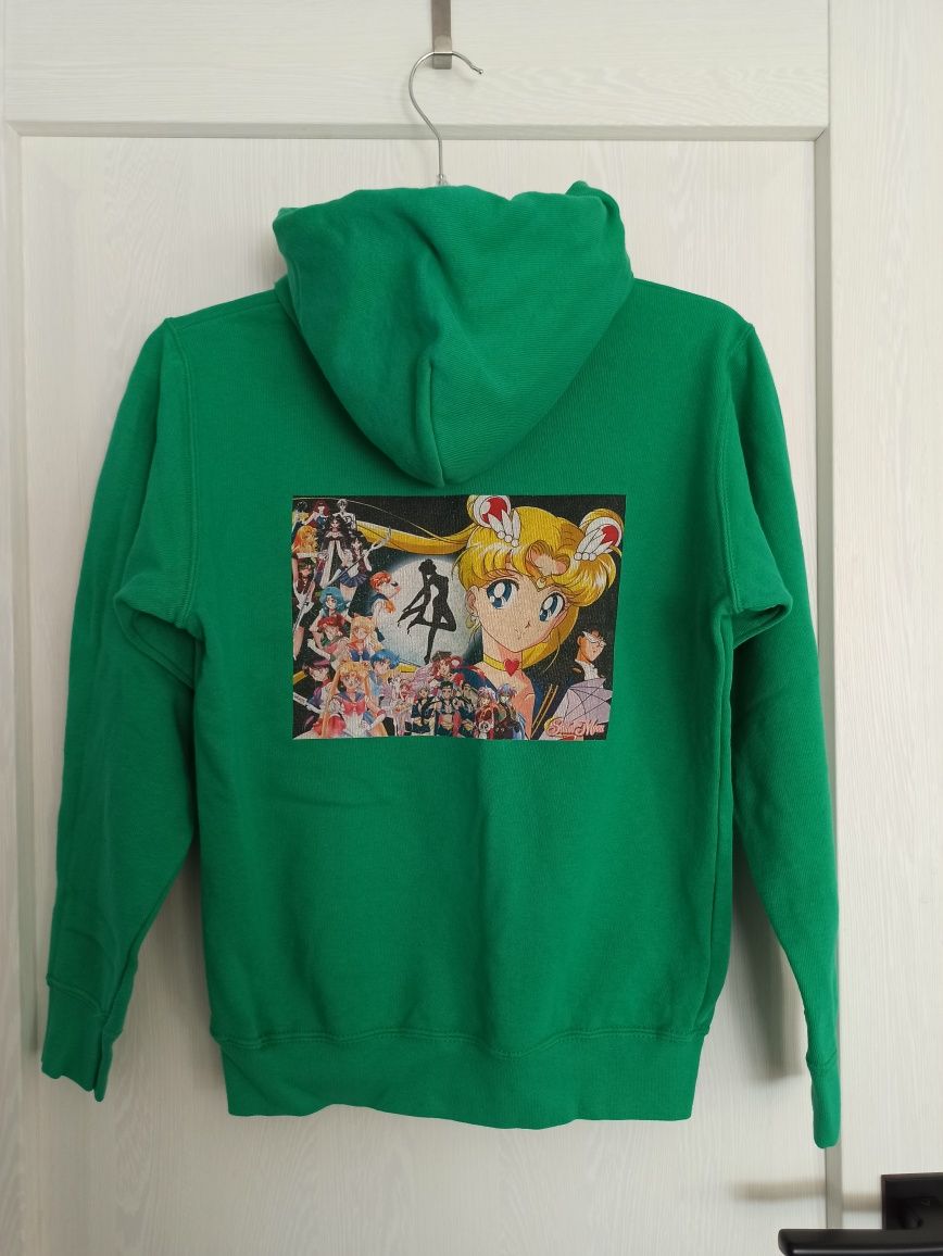 Zielona bluza kangurka "Czarodziejka z Księżyca" (Sailor Moon) r. 36 S