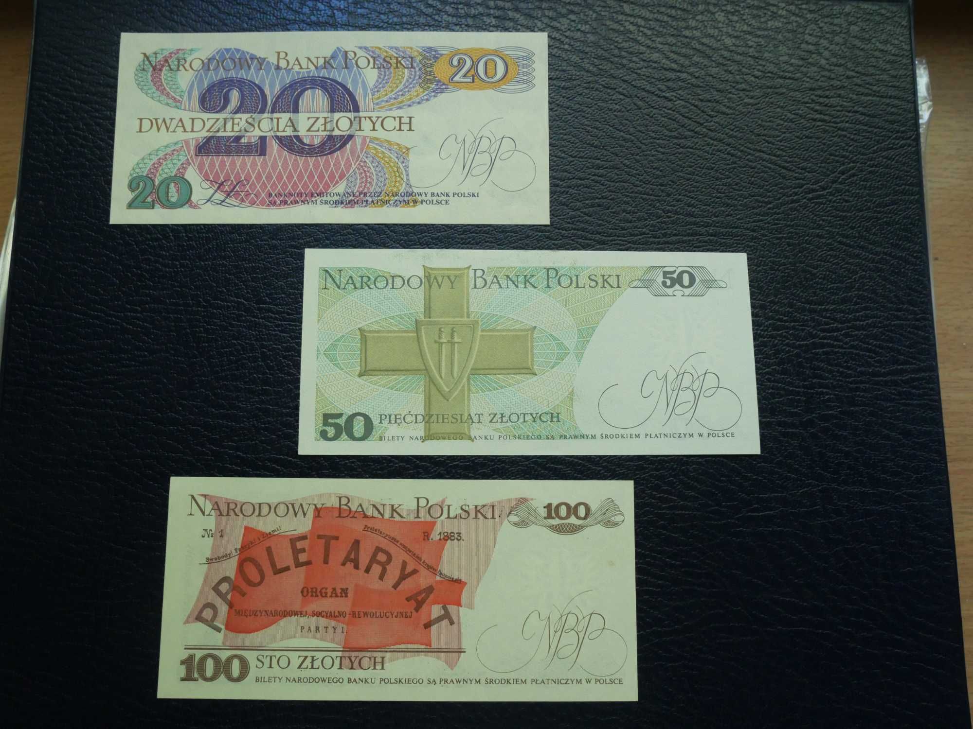 Zestaw 7 banknoty PRL