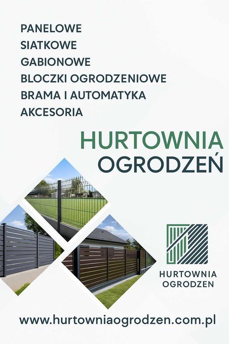 Ogrodzenie panelowe siatka słupek, panel, obejma, już od 36zł/mb