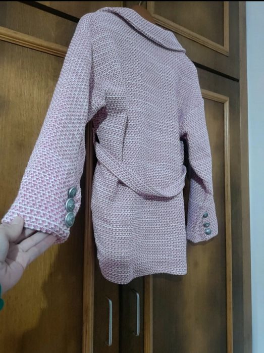 Casaco cor de rosa tamanho único