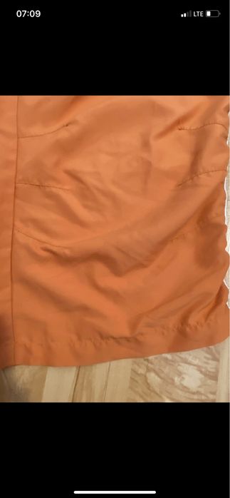 C&A L pomarańczowo szare bermudy rybaczki capri szybkoschnące pas guma