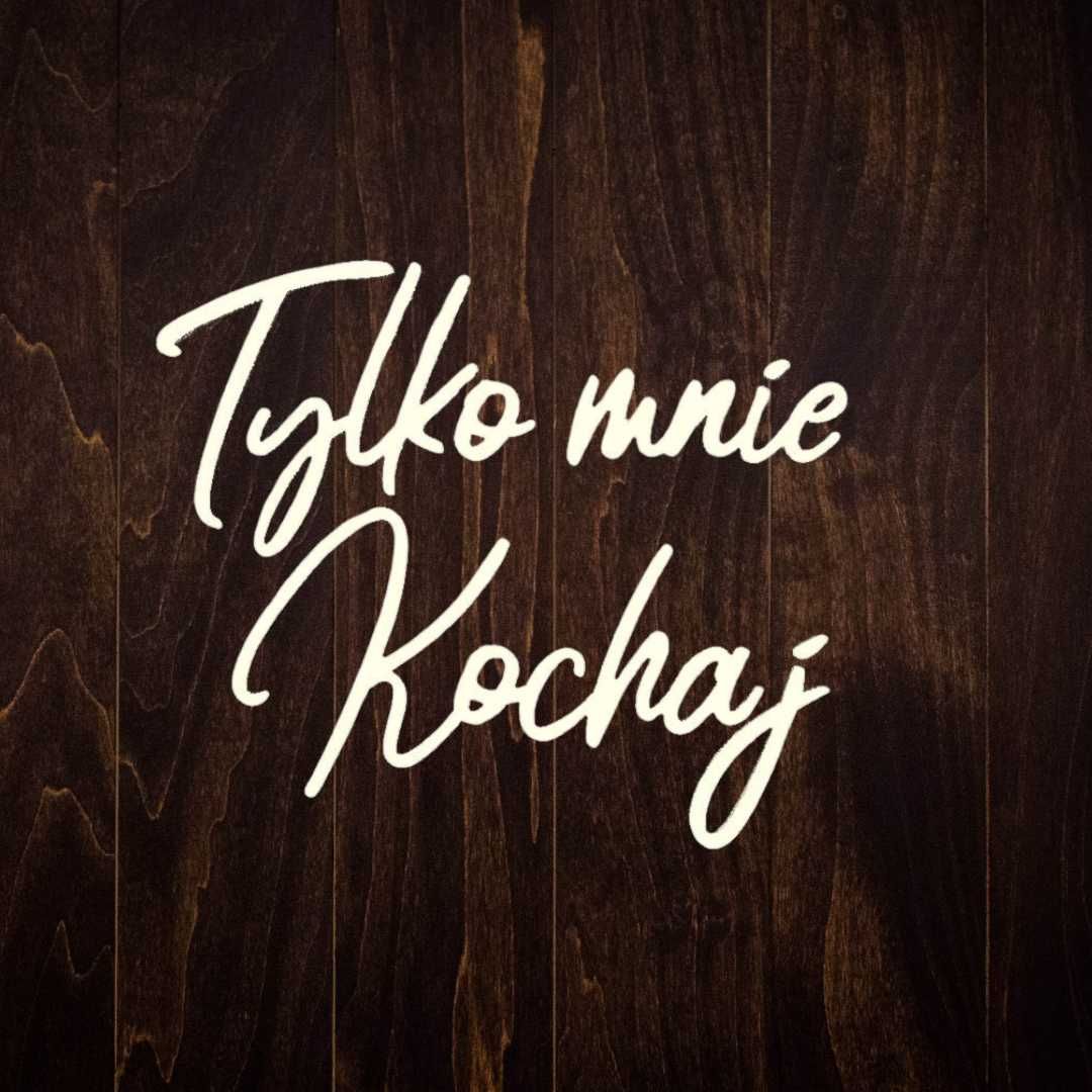 tylko mnie kochaj dekoracje wesele ledon neon