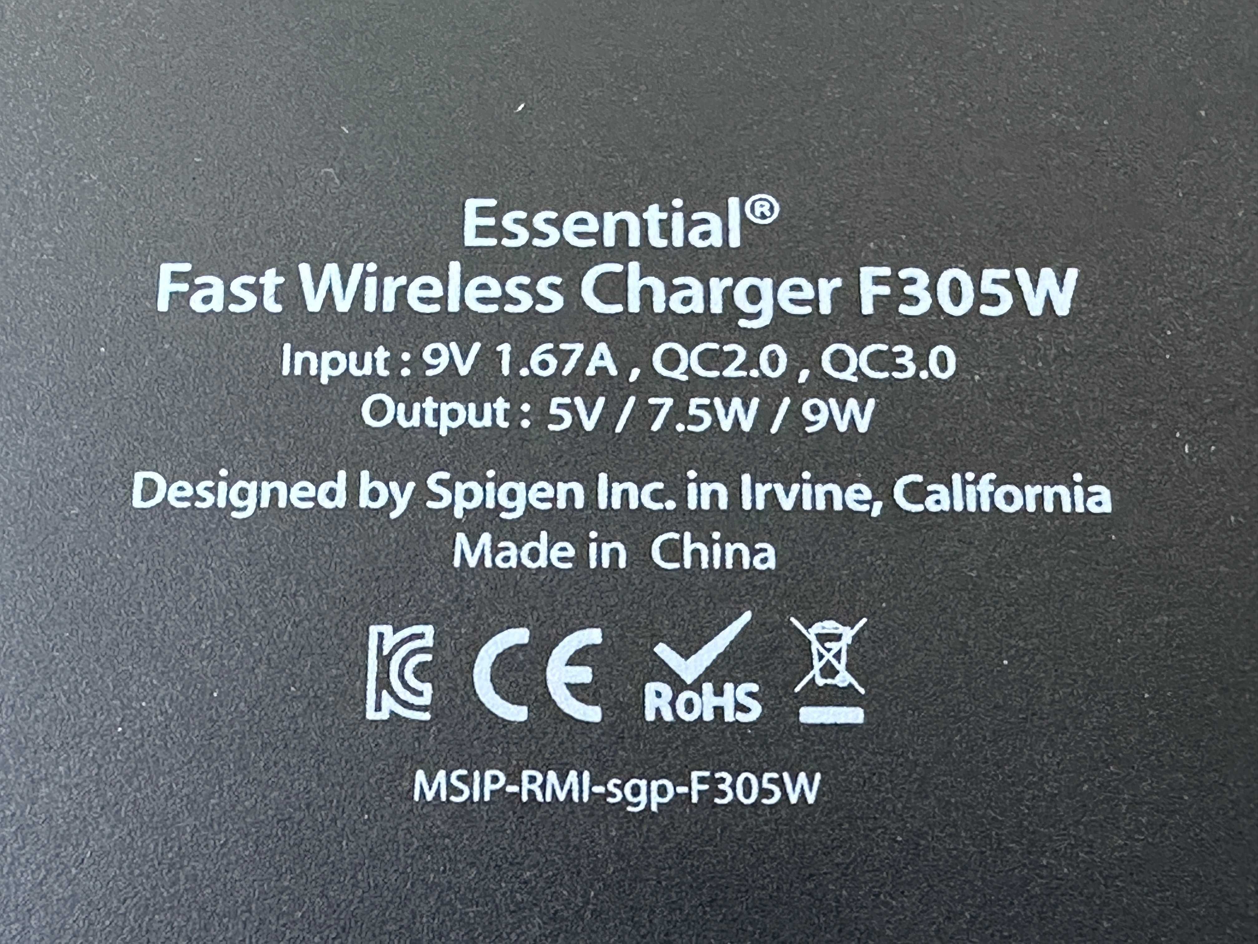 Spigen Essential F305W, Ładowarka indukcyjna