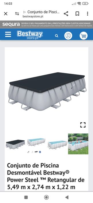 Piscina bestway power steel pool