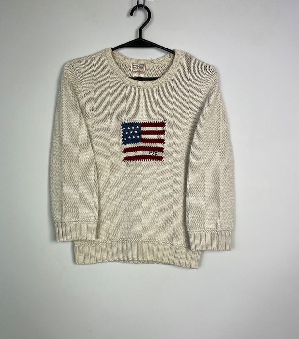Sweter Ralph Lauren Polo Jeans Flag USA 100% Cotton