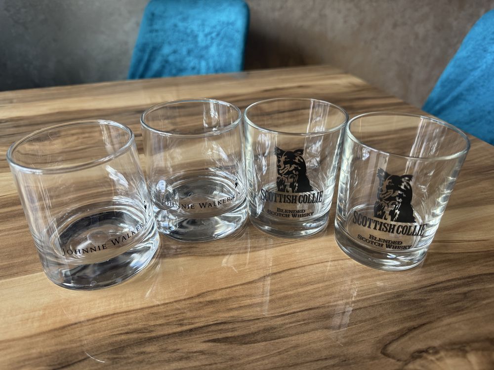 Стаканы для виски Johnnie Walker и Scottish Collie