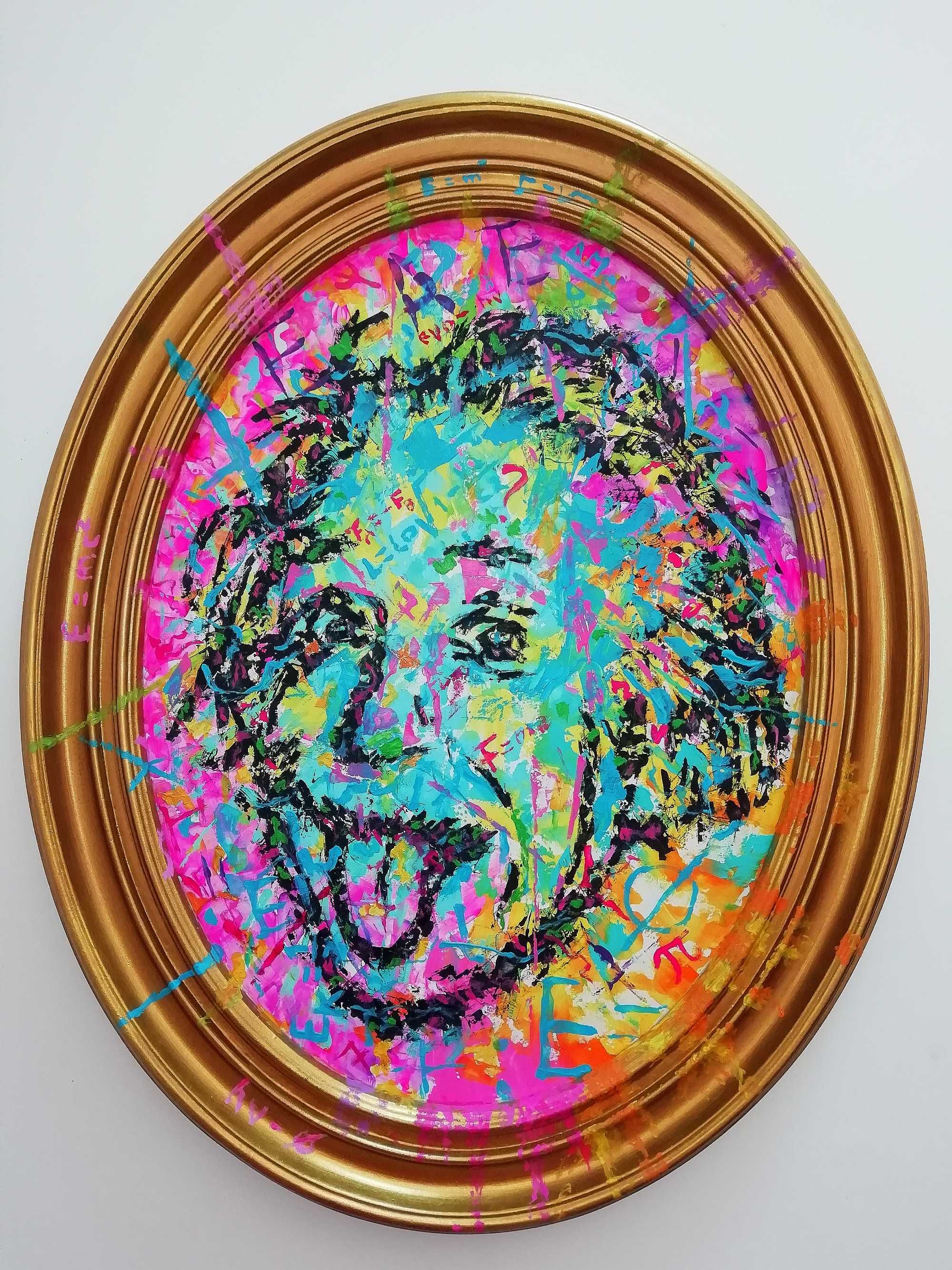 Quadro / Pintura a óleo Albert Einstein