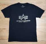 Koszulka Alpha Industries S Czarna Złoty Nadruk