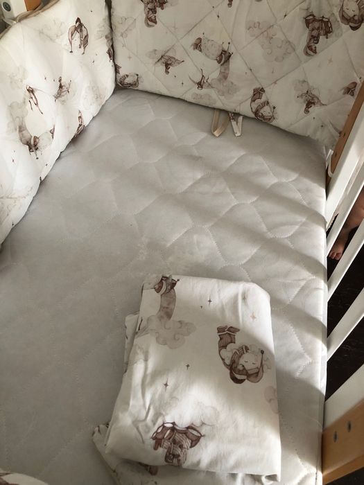 Оригінальне дитяче ліжечко Ingvart Nika  5в1, приставне ліжечко