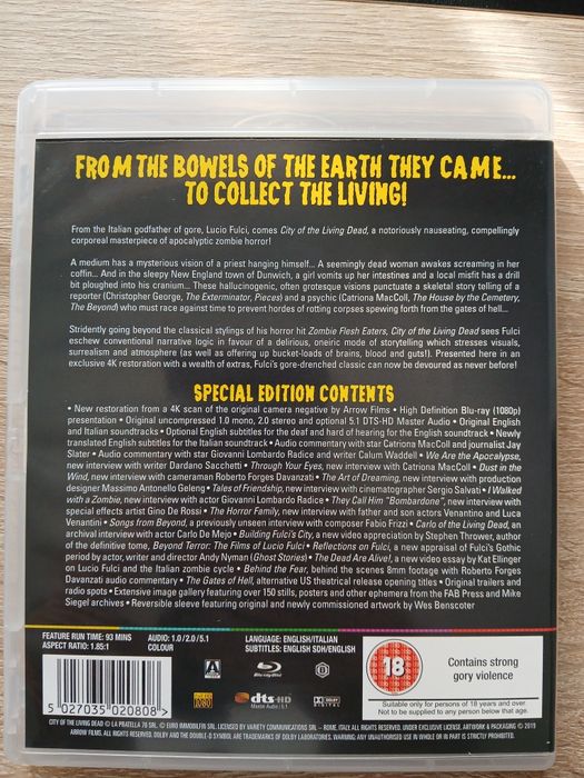City of the Living Dead (1980) blu-ray da Arrow