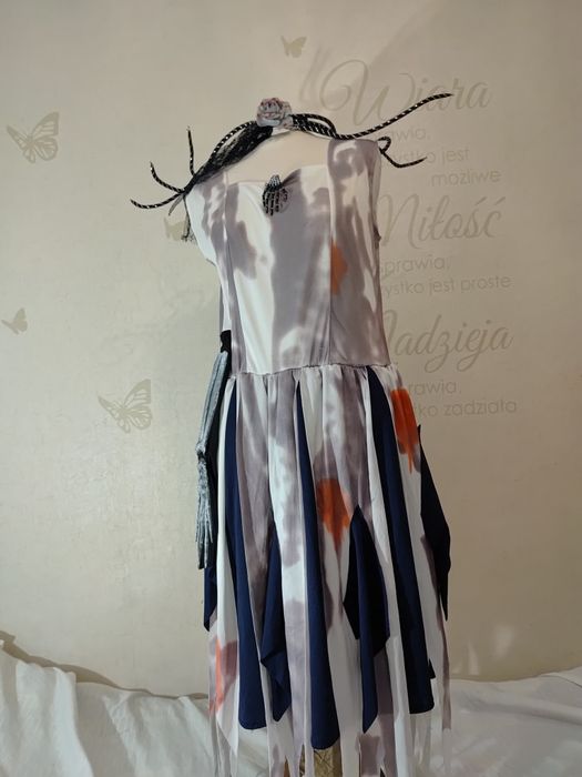 Strój przebranie zombie zjawa upiór 4 części rozmiar XL