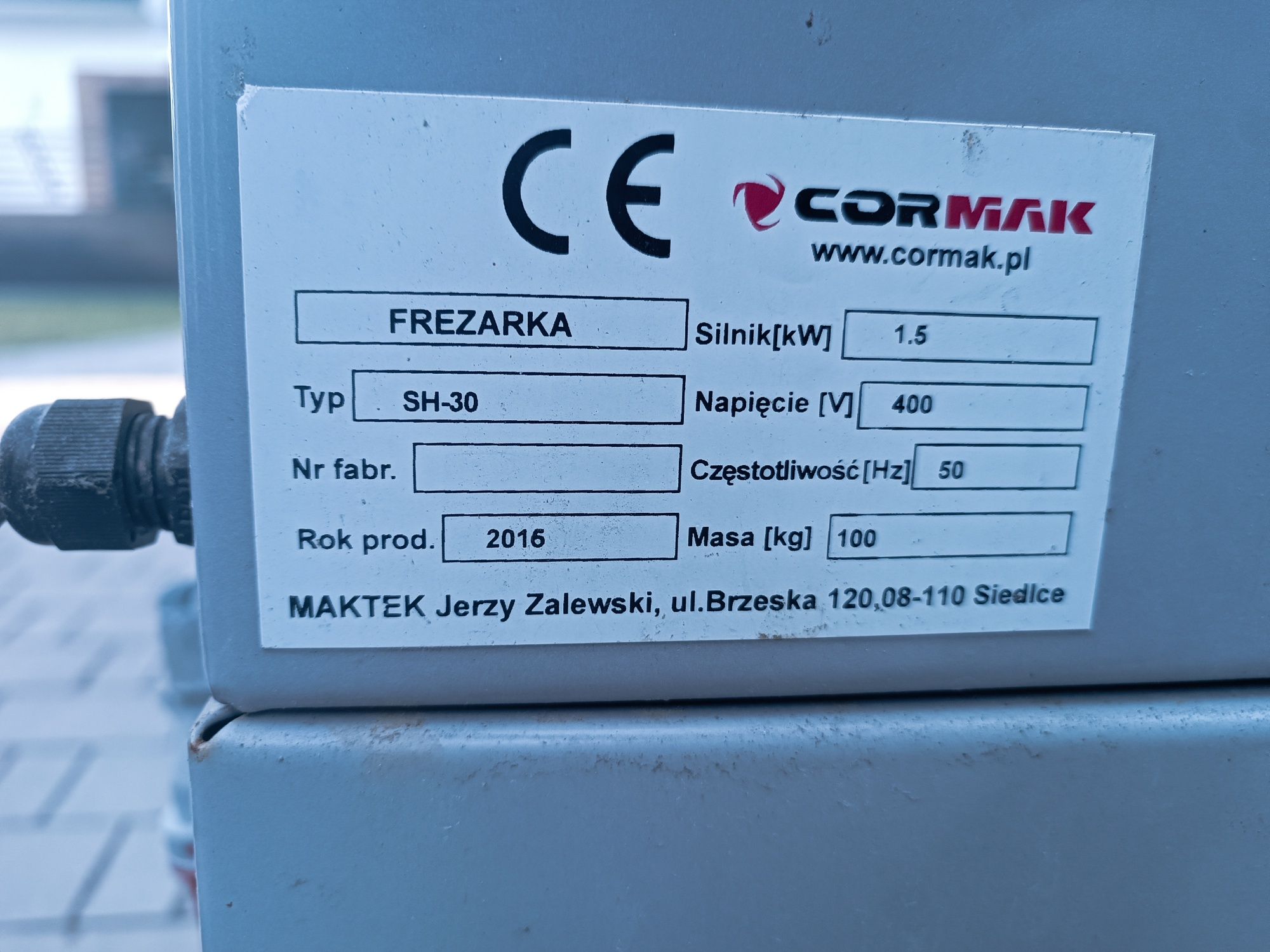 Frezarka sh 30 Cormak