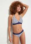B.P.C bikini w paski biało-granatowe 40.
