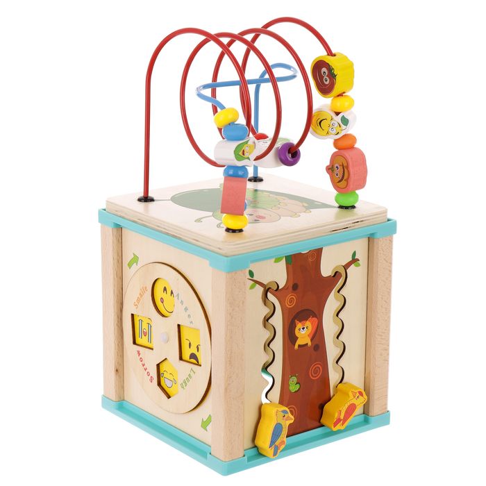 lt332 kostka montessori drewniana przeplatanka labirynt mula