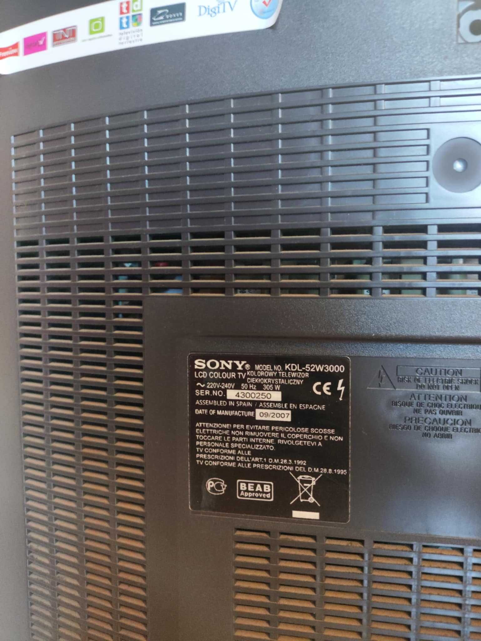 Telewizor Sony KDL-52W3000 + Stolik Dedykowany z Uchwytem
