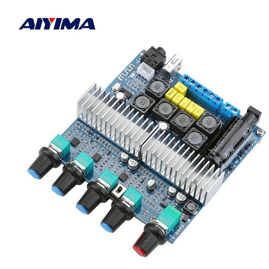 TPA3116, AIYIMA 2.1 (100W+50W+50W) 12-25v підсилювач Bluetooth USB AUX