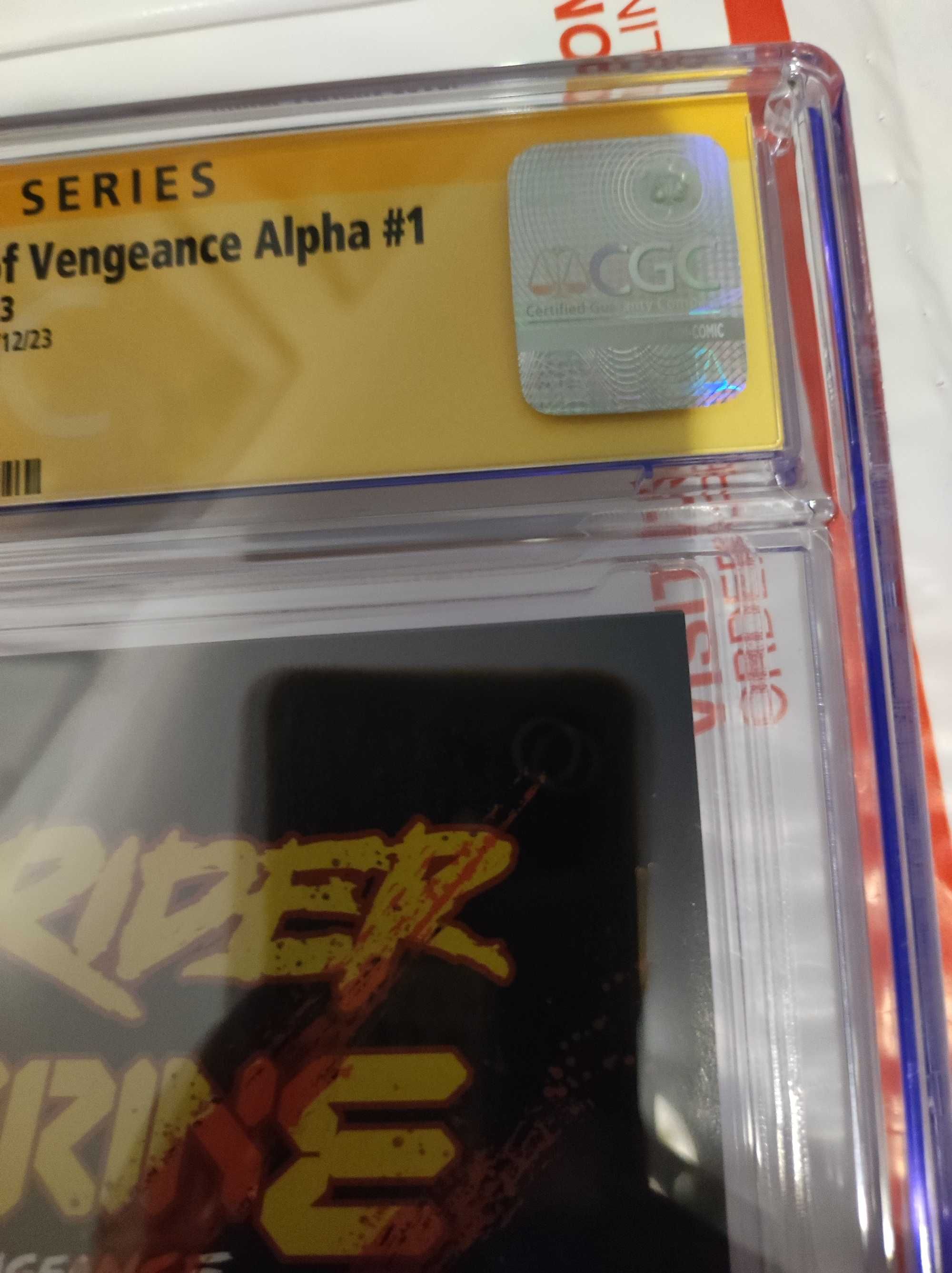 Weapons of vengeance alpha #1 CGC 9.0 assinado Frank Miller