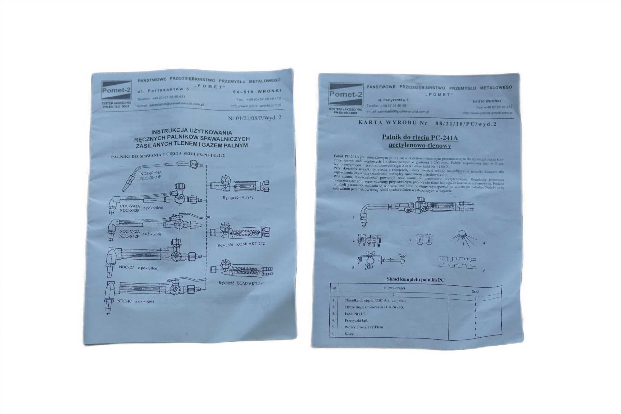 Palnik do cięcia gazowego POMET PC-241A