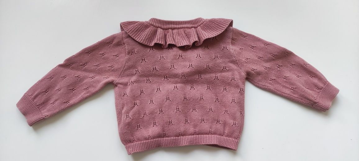 Sweterek dziecięcy różowy, 62cm, Fox & Bunny