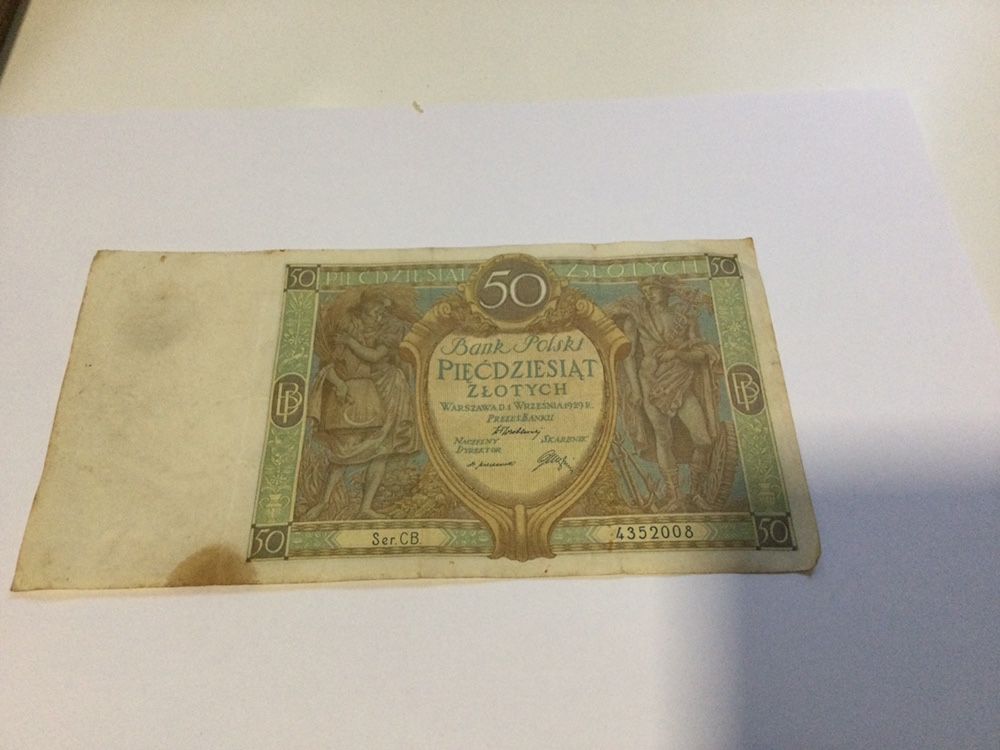 Banknot 50 pln 1929 rok