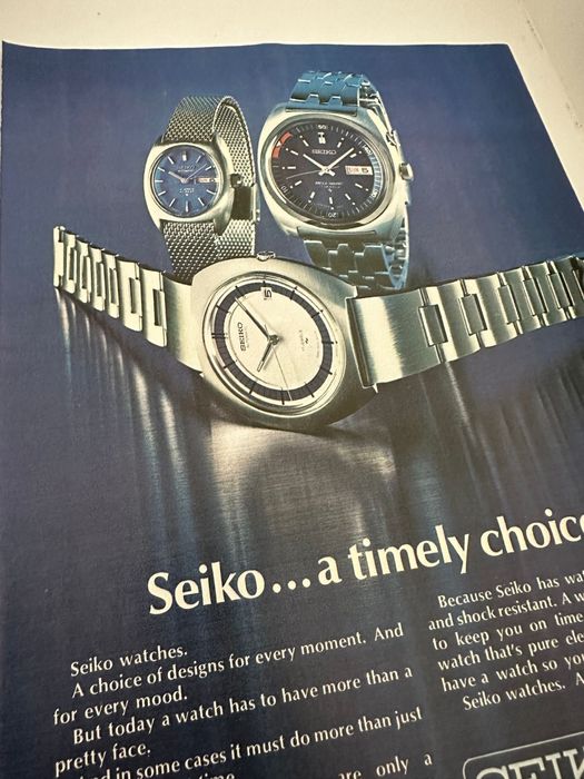 Anúncio Vintage Seiko - 1970s