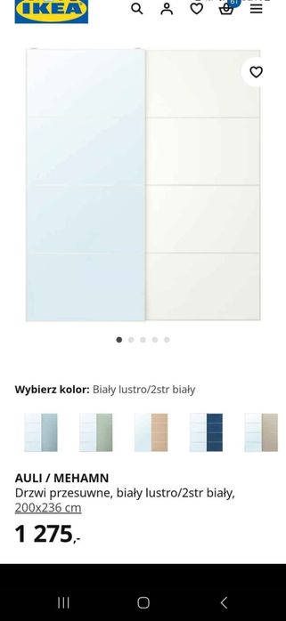 Drzwi przesuwne do Szafy Ikea Pax z całym systemem prowadnic