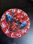 Zegar ścienny wiszący okrągły czerwony Spiderman