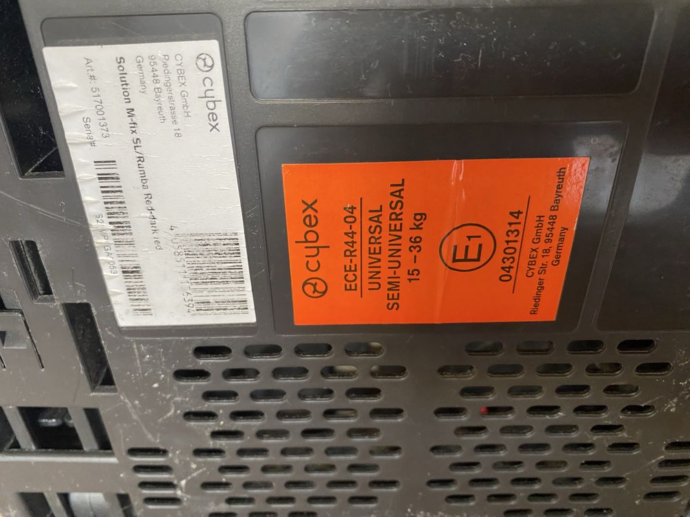 Fotelik samochodowy cybex 15-36 isofix