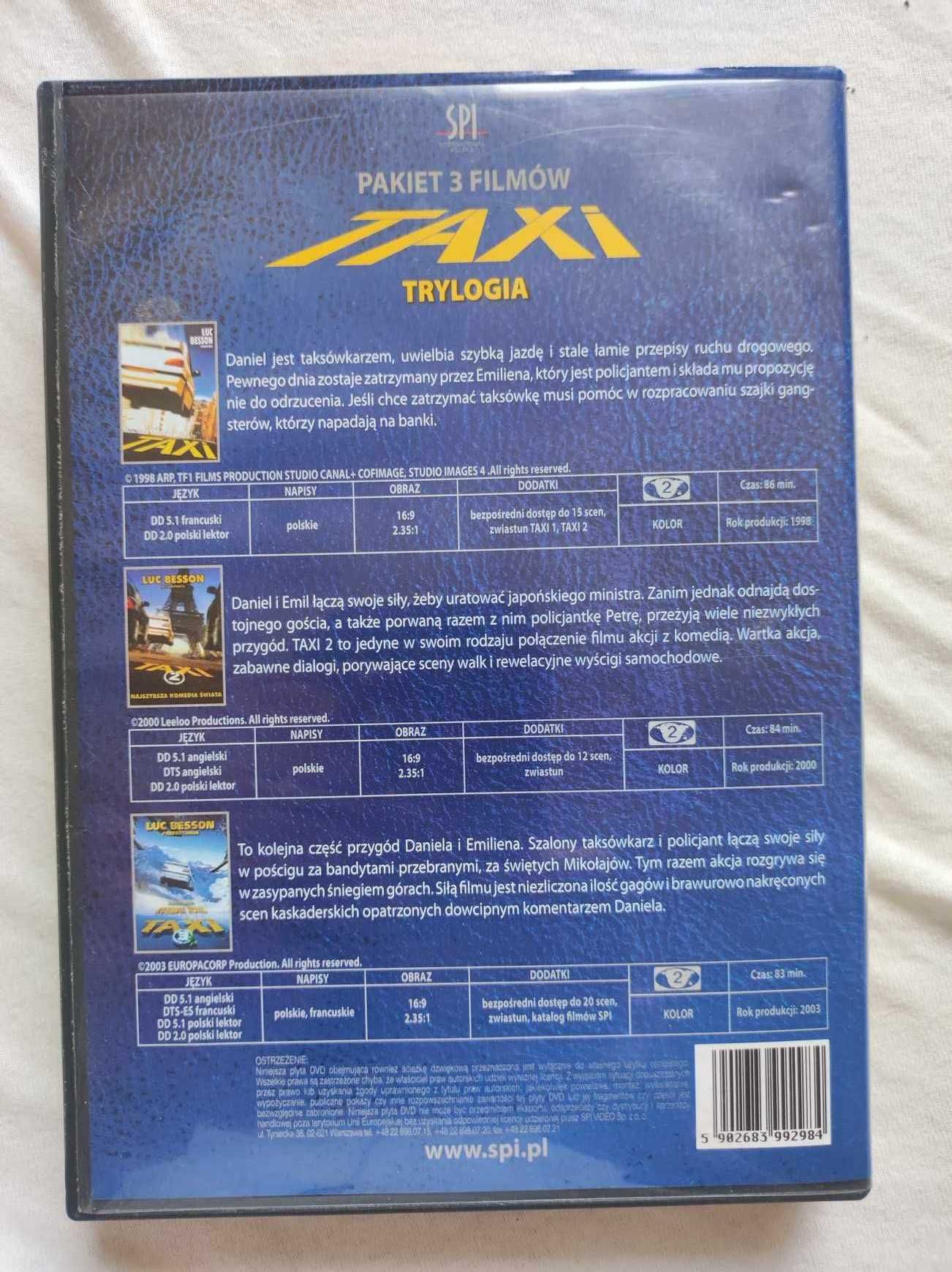 Lus Besson Taxi trylogia 3 części Film DVD CD