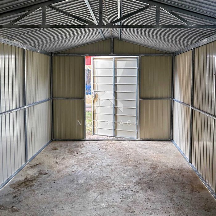 Schowek - Domek Ogrodowy 3,5X6M Drzwi - Piaskowy Dwuspadowy Nb137