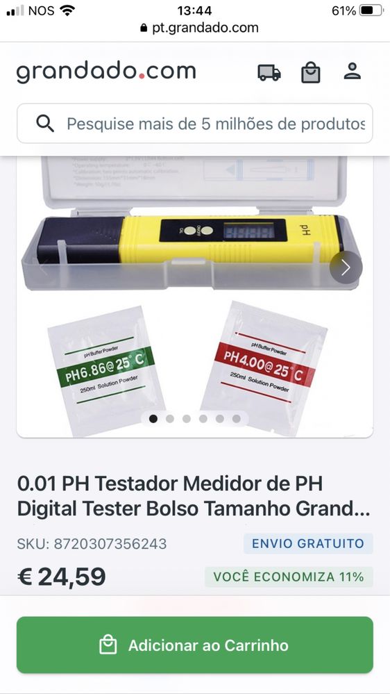 Medidor de ph alta precisão