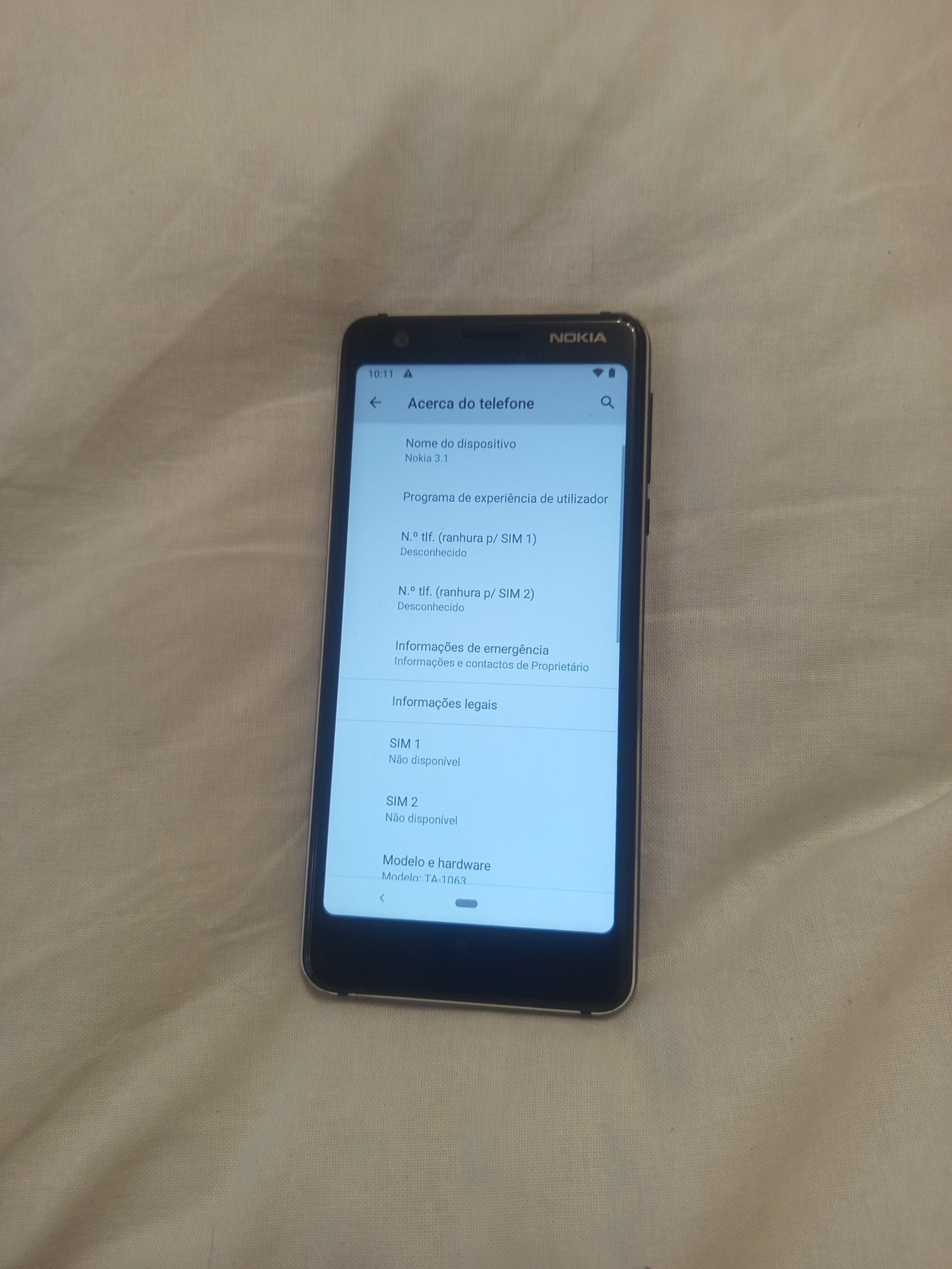 Nokia 3.1  Dual-SIM