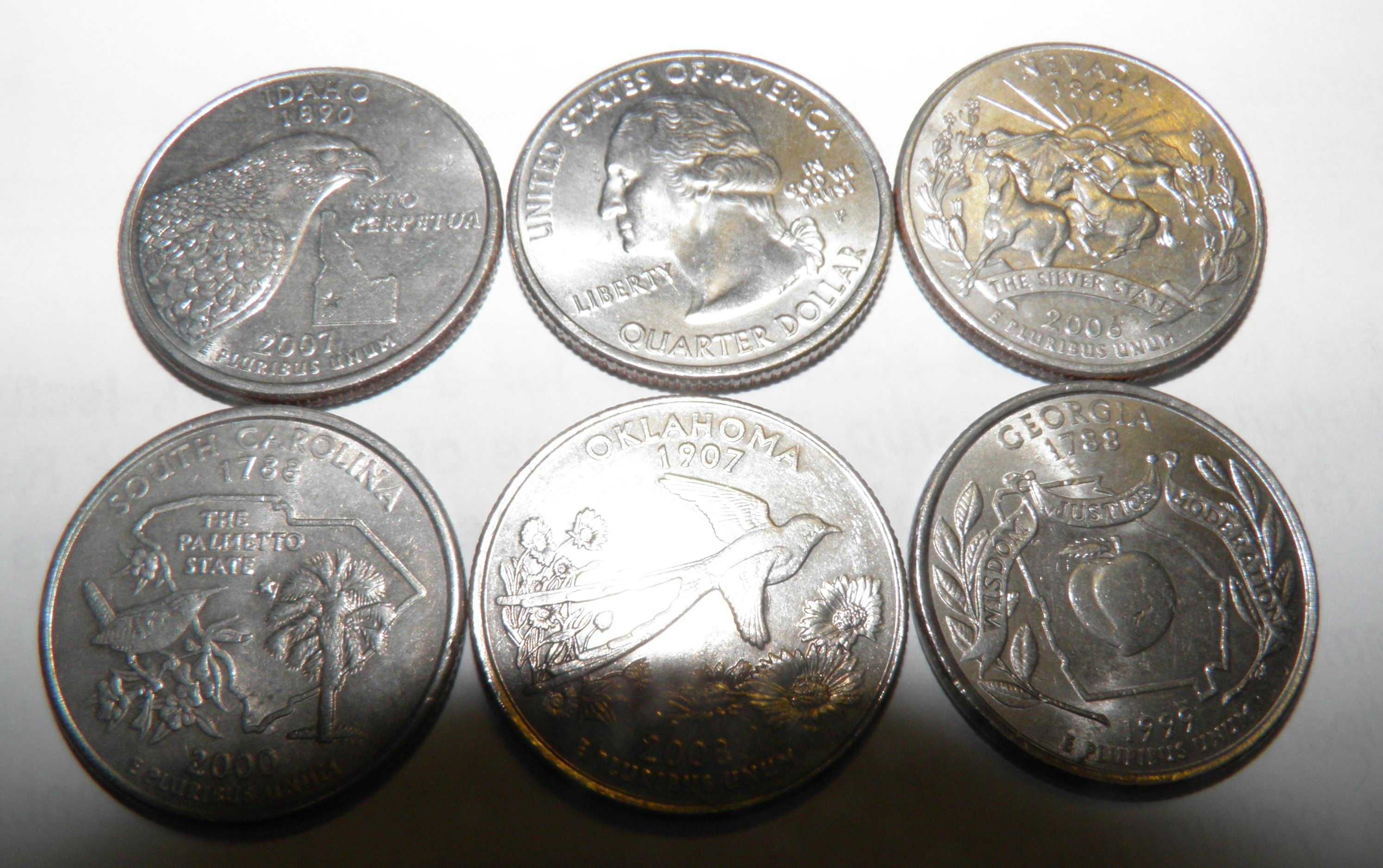 Колекція монет Чверть долара США (квотер, 25 центів) серія 50 штатів