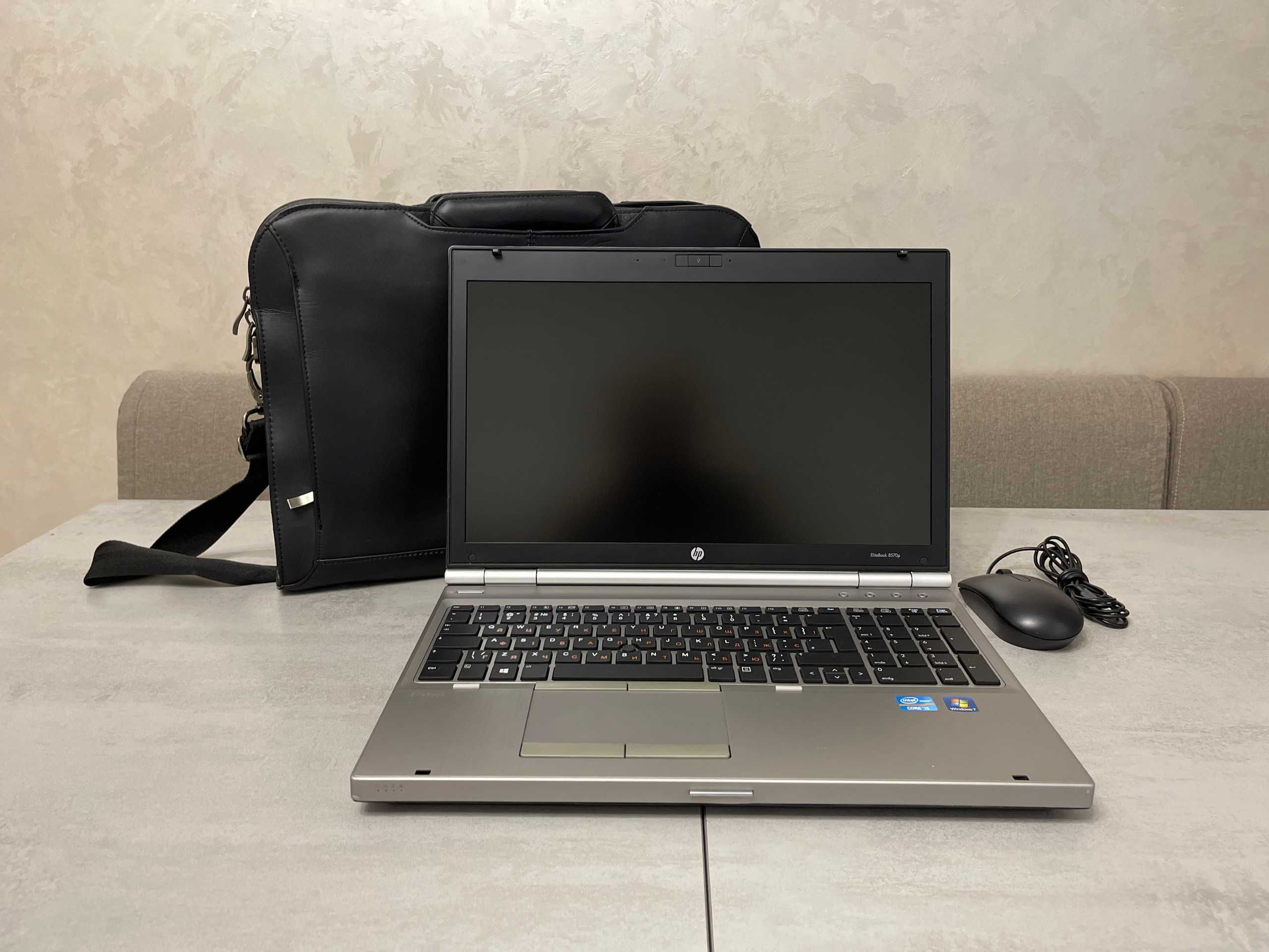 Ноутбук HP EliteBook 8570p, 15,6" FHD, i5-3320M, 8GB, 240GB SSD+сумка