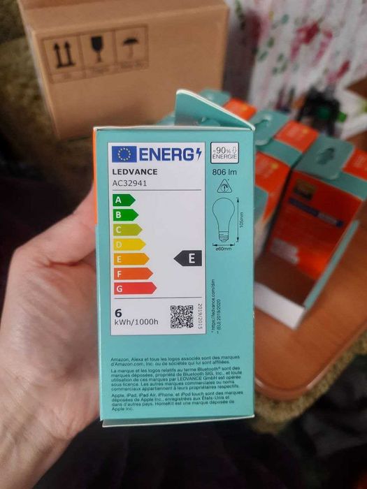Лампочки Ledvance. Smart + Bluetooth управління. Упаковка 6шт.