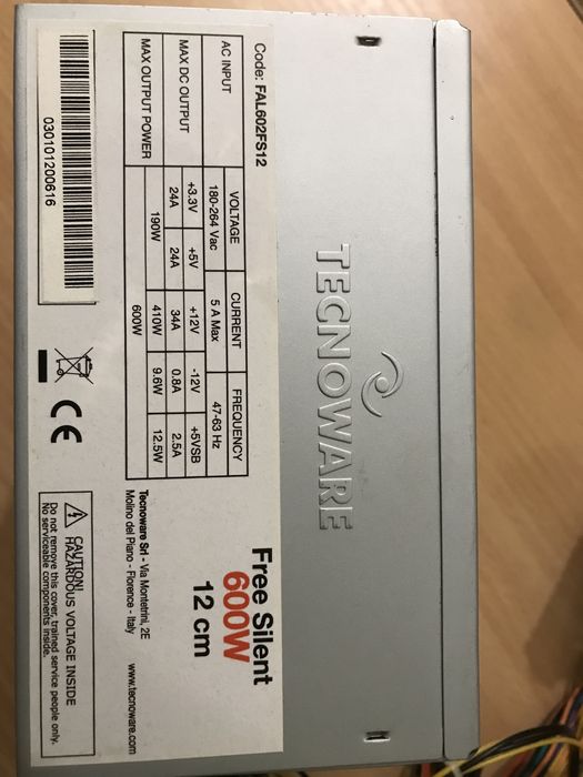Блок  питания  Tecnoware Free Silent  600 W