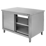 Stół gastronomiczny centralny przelotowy z szafką Mega-M 120x70x85 cm