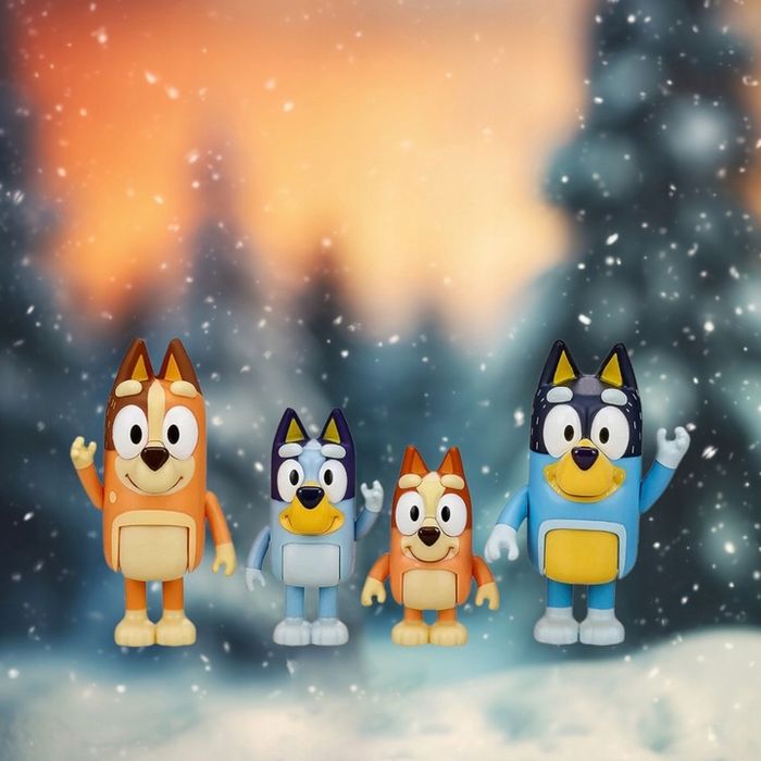Zestaw Figurek Z Bajki Bluey & Family Rodzina Bingo Radosna Zabawa 4 S