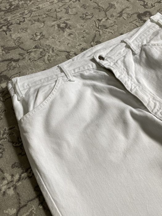 70s BIG E Levis Białe Jeansy Spodnie Levis z lat 70