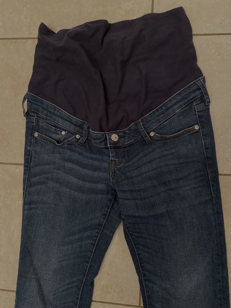 H&M mama ciążowe grafit spodnie jeans rurki r. 40/L  lycra