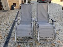 Leżaki ogrodowe dwie sztuki
