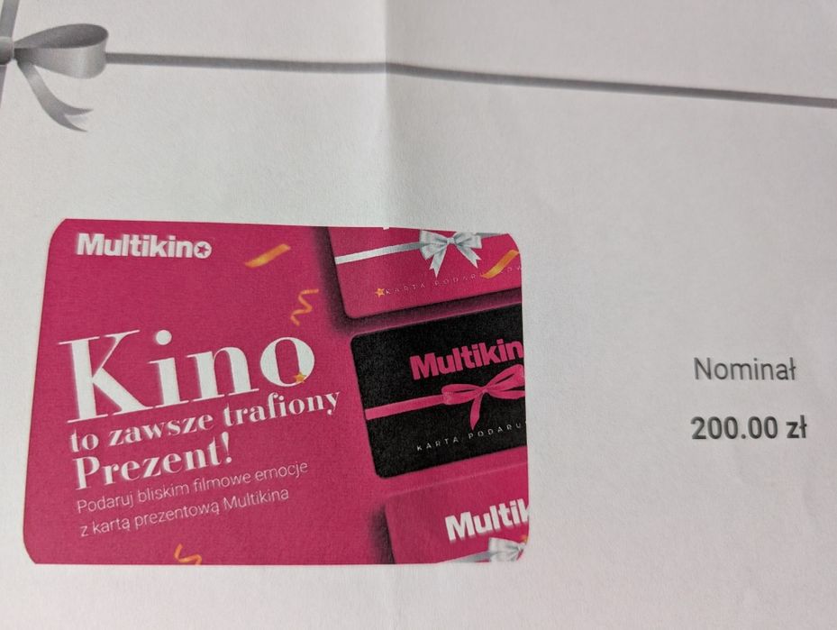 Voucher Multikino za 200zl do 31.01.2026, promocja!