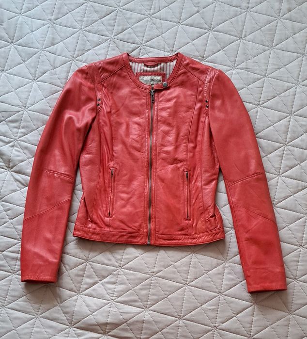 Skóra naturalna w kolorze czerwonym, w rozmiarze M