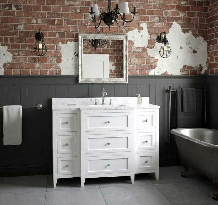 Szafka na umywalkę, retro, z drewna, w stylu angielskim