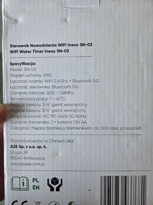 Sterownik nawadniania WiFi Ineox