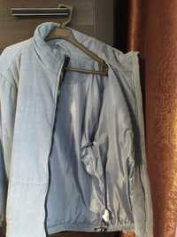 Куртка для дівчинки підлітка сіроголуба вельвет
