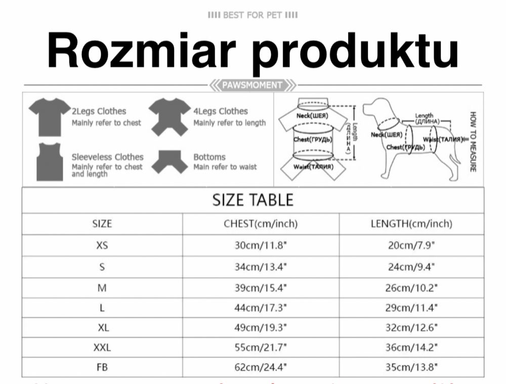 Nowa bluza ubranko dla psa L