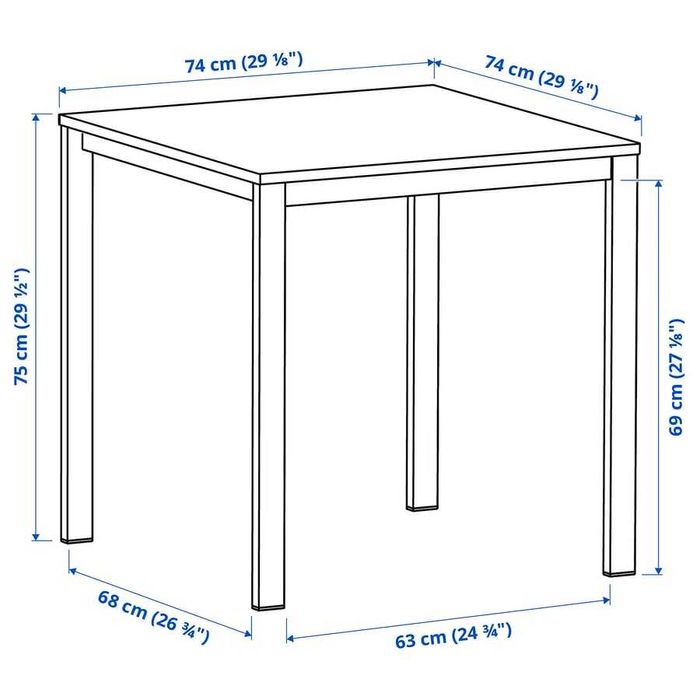 Conjunto mesa + 2 cadeiras IKEA (VIHALS + TOBIAS) – ótimo estado